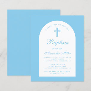 Taufe Baby Blue Boy Budget Einladung 