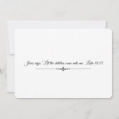 Taufe Baby Boy Blue Blumen Einladung (Rückseite)