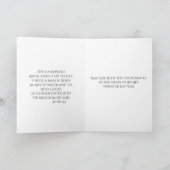 Taufe Baby Boy Blue Rose Kreuz katholisch Karte (Innenseite)