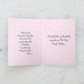 Taufe Baby Girl Christening Blessing Karte (Innenseite)