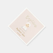 Taufe Baby Girl mit Bonnet Serviette (Ecke)