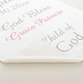 Taufe Baby Girl Pink Star Rattle Medium Sherpadecke (3/4)