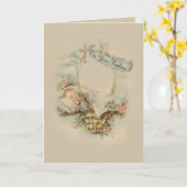 Taufe Baby-Segen mit Kreuz Karte (Gelbe Blume)