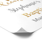 Taufe Begrüßung Zeichen, Taufplakat, Kirche Poster (Ecke)