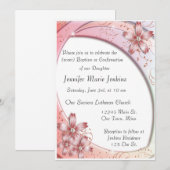 Taufe, Bejahungsfeier Einladung (Vorne/Hinten)