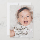 Taufe| Benutzerdefiniertes Foto mit Luftfeuchtigke Einladung (Vorderseite)