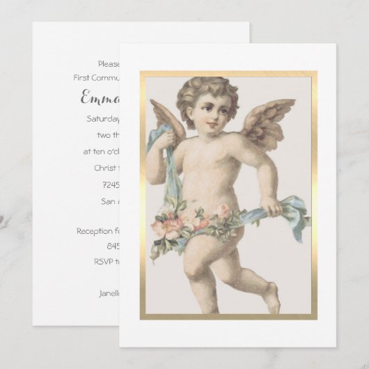 Taufe/Bestätigung/Erster Kommunalkreuz Einladung (Vorne/Hinten)