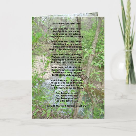 TAUFE-BESTÄTIGUNG Gruß-Karte Karte (Vorderseite)