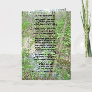 TAUFE-BESTÄTIGUNG Gruß-Karte Karte