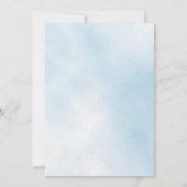 Taufe blauer Himmelsjunge Luxus Einladung (Rückseite)
