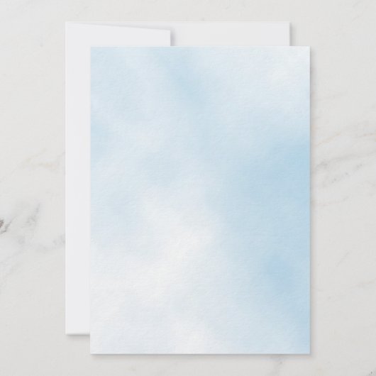 Taufe blauer Himmelsjunge Luxus Einladung (Rückseite)