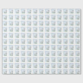 Taufe Blauer Junge Lamm, anpassbar Geschenkpapier (Flach)