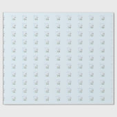 Taufe Blauer Junge Lamm, anpassbar Geschenkpapier (Flach)
