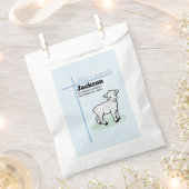 Taufe Blauer Junge Lamm, anpassbar Geschenktütchen (Ausgeschnitten)