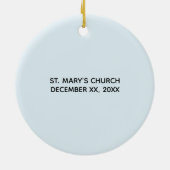 Taufe Blauer Junge Lamm, anpassbar Keramik Ornament (Hinten)