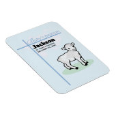 Taufe Blauer Junge Lamm, anpassbar Magnet (Rechte Seite)
