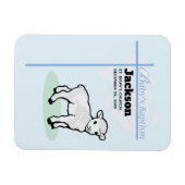 Taufe Blauer Junge Lamm, anpassbar Magnet (Horizontal)