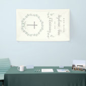 Taufe Blauer und Grüner Leaf Kranz Banner (Messeveranstaltung)
