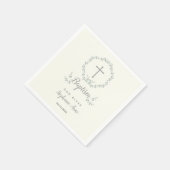 Taufe Blauer und Grüner Leaf Kranz Serviette (Ecke)