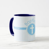 Taufe Blaues Kind Gottes, anpassbar Tasse (Vorderseite Links)