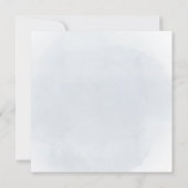 Taufe blaues Wasserfarbenkreuz Einladung (Rückseite)