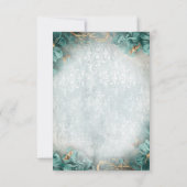 Taufe Blue Rustic Gold Cross Christening Einladung (Rückseite)