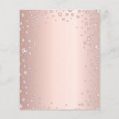 Taufe blühende Rose Gold Rosa Einladung Flyer (Hinten)