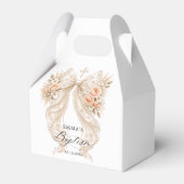 Taufe Blumen Perlen Bogen Geschenkschachtel (Rückseite)