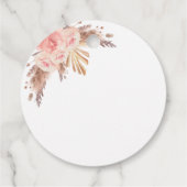 Taufe blush Pampas Gras Kreuz danke Geschenkanhänger (Rückseite)