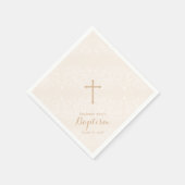 Taufe Blush Pink Delikate Blumenspitze Serviette (Ecke)