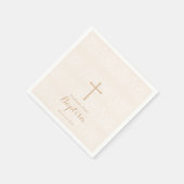 Taufe Blush Pink Delikate Blumenspitze Serviette (Ecke)