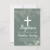 Taufe Bokeh Lights Enthüllung Einladung (Vorderseite)