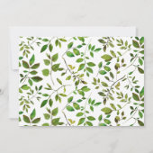 Taufe Botanisches Christening-Foto Einladung (Rückseite)