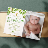 Taufe Botanisches Christening-Foto Einladung