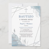 Taufe Boy Einladung Spanisch (Vorderseite)