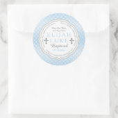 Taufe | Boy Eternity Rings Runder Aufkleber (Tasche)