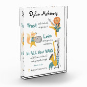 Taufe Boy Funny Musical Tiere und Bibel Verse Fotoblock (Links)