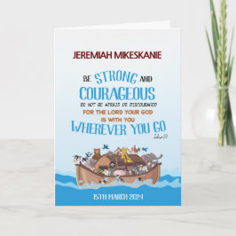 Taufe Boy Noah's Ark Theme Karte