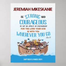 Taufe Boy Noah's Ark Theme Poster