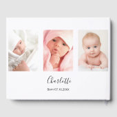 Taufe Brauch Foto Moderne Mädchen Gästebuch (Rückseite)