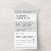 Taufe Christening all in einer Einladung (Innen Boden)