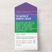 Taufe Christening all in einer Einladung (Innen Boden)