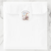 Taufe Christening Baby Vintag Religious Runder Aufkleber (Tasche)