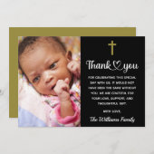 Taufe Christening Communion Christlich Religious Dankeskarte (Vorne/Hinten)