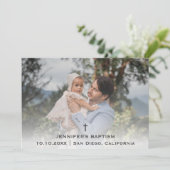 Taufe Christening Communion Religious Christlich Dankeskarte (Stehend Vorderseite)