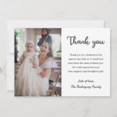 Taufe Christening Communion Religious Christlich Dankeskarte (Rückseite)