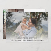 Taufe Christening Communion Religious Christlich Dankeskarte (Vorne/Hinten)