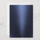 Taufe Christening Cross Moderne Navy Blue & Gold Einladung (Rückseite)