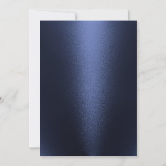 Taufe Christening Cross Moderne Navy Blue & Gold Einladung (Rückseite)