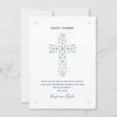 Taufe, Christening Danke, dass du Boys Karte bemer (Vorderseite)